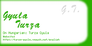 gyula turza business card